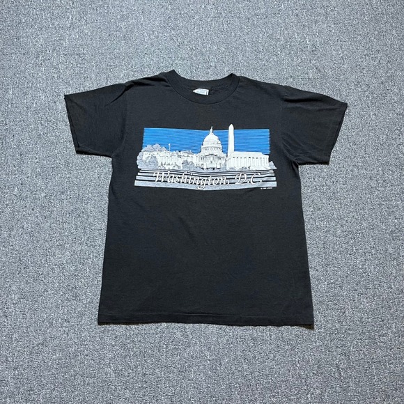 Lowry Other - Vintage Lowry Washington DC T Shirt‎ L (Fits M) Black Graphic Souvenir 1988 80s